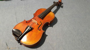 Violino anonimo riparato liutaio Gaiani 4 quarti acero/abete/ebano