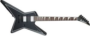 New 2017! Jackson X Series Signature Gus G. Star Satin Black with Pinstripes