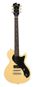FGN J-Standard Flame Flat Top P-90 Blonde E-Gitarre inkl. Tasche