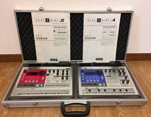 KORG ELECTRIBE EA-1 , ER-1 set with manual adapter genuine hard case EMS