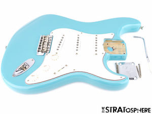 LOADED 2017 USA Fender ERIC JOHNSON Strat BODY Nitro Finish Tropical Turquoise