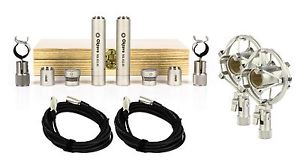 Silver Oktava MK-012-01 MSP2 Stereo Pair w/ Shock Mounts & Cables
