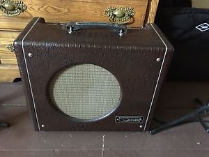 carr mercury 1x12 combo in Brown Alligator w/ Studio Slip clamshell case