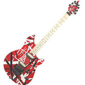 EVH Wolfgang Special Frankenstrat Red White Floyd Rose D-Tuna Van Halen Guitar