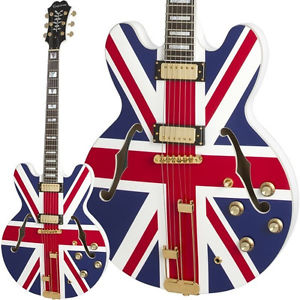 Epiphone Limited Edition Union Jack Sheraton Hollowbody Electric Guitar W Case N