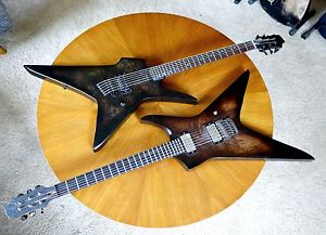 2017 Black Chapel Morax Neck thru Figured Walnut top Handmade in Portland, OR.