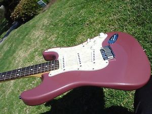 1995 Fender American Standard Stratocaster Burgundy Mist Matching Headstock USA