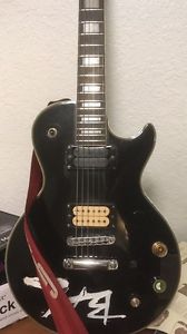Vintage Black Memphis Les Paul shape Guitar rare unique bolt on neck Metal Punk