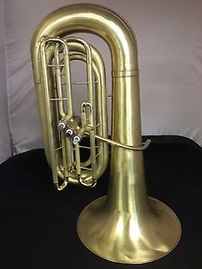Conn 12J Satin Brass 3 Pistons Front Action Bb 3/4 Tuba w/New Case. 1989