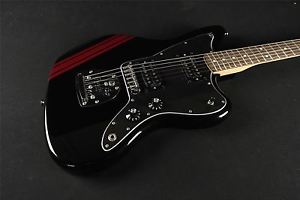 Fender Special Edition Blacktop Jazzmaster HH Stripe Black with Red Stripe (807)