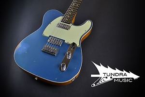 Fender Custom Shop Double TV Jones Telecaster Relic – Aged Lake Placid Blue