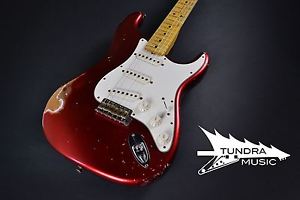 Fender Custom Shop 1969 Stratocaster Reverse Peg Heavy Relic - Candy Apple Red