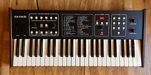Sequential Circuits Six Trak Analog Synthesizer 1984 Black/Wood Original Box