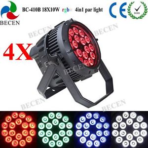 4pcs/lot IP65 Waterproof 18x10w RGBW 4 in 1 led par can Outdoor Stage dj light