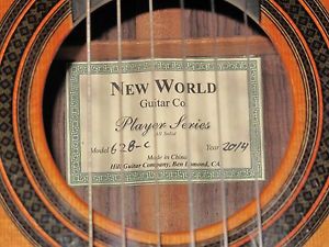 USED HIll New World 2014 Player Short Scale Classical Guitar 628 w case