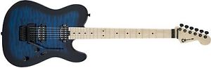 New 2017! Charvel Pro-Mod San Dimas Style 2 HH FR QM Transparent Blue Burst