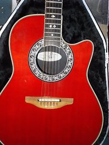 Ovation ledgns modle#1777 transred 6 string with hard case