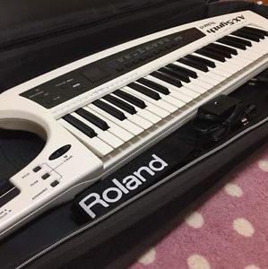 Used ROLAND AX-SYNTH Synthesizer Keytar Keyboard w/ Strap , Case , adapter EMS