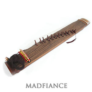 Gayageum Korean zither with twelve strings tranditional musical instrument sound