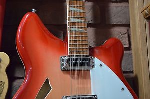 NOS Rickenbacker Red & White Fireglo Hollow Body 12-String Guitar Inv# RG40