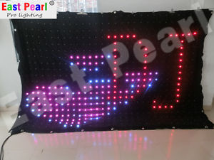 P10cm 3x4m led video curtain/Remote dmx console/motion drape/dj booth backdropsf