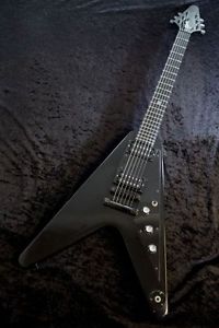 Gibson Flying V Gothic 2003 Satin Black Ebony Fingerboard Production Completed