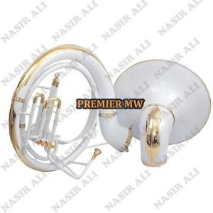 SOUSAPHONE BIG BELL 25" FOR SALE PMW W/ CARRY BAG + MP +CHECKED + WHITE COLOR