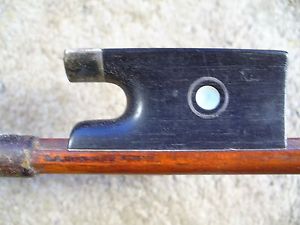 Fine Silver Mounted Emile A Ouchard Old French Violin Bow, for Parts