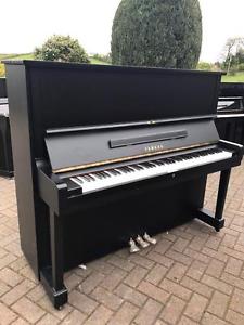 Yamaha black satin upright piano | Belfast Pianos |Free Delivery