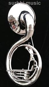 Sousaphone 25" Bell Big Size in Silver Chrome With Free Case & M/P & Shipping