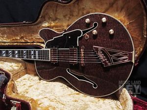 D'Angelico NYSS-3B Limited Burl Mahogany/Brown Electric Guitar Free Shipping