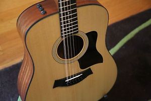 Taylor-150e-Walnut-Dreadnought-12-String-Acoustic-Electric-Guitar-Natural  Tayl