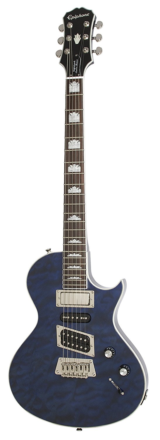 Epiphone Limited Edition Nighthawk Custom Quilt Trans Blue Electric guitar