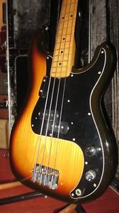 Vintage Original 1979 Fender Electric Precision Bass Original Sunburst Finish