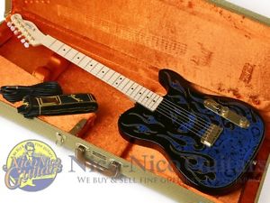 FENDER JAMES BURTON TELECASTER BLUE PAISLEY FLAMES Used Free Shipping #g1910