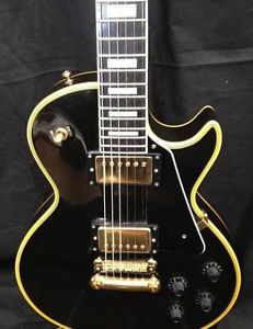 Used! ESP Japan Edwards Les Paul Custom Guitar E-LP-125ALC Black Seymour Duncan