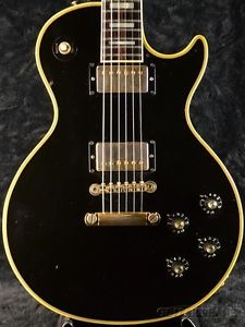 Gibson 1973 Les Paul Custom Ebony Black Vintage Hard Case Free Shipping