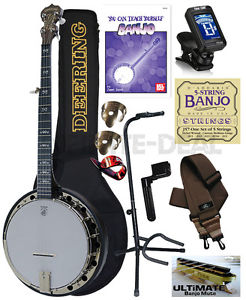 Deering Artisan Goodtime 2 Resonator Banjo 5-String Resonator USA Package Bundle