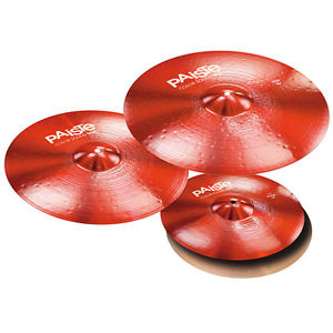 Paiste Color Sound 900 Red 4 Piece Universal Cymbal Set/Free Cymbal Bag-Sticks