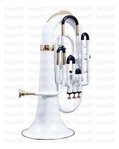 Premier MW 4 VALVE Bb PITCH EUPHONIUM WHITE COLORED + brass POLISHED WITH CASE