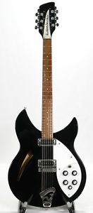 Rickenbacker Model 330/12 Jetglo 2001 Black 12 string Made in USA E-guitar