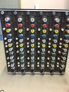 Vintage CALREC lunchbox w/ 6 x PQ1253 mic pre eqs and Lundahls ex BBC