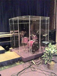 DRUM BOOTH Sound Booth  FULLY ENCLOSED WITH A DOOR