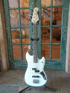 Fender Mustang P/J Short Scale Electric Bass Guitar in Sonic Blue