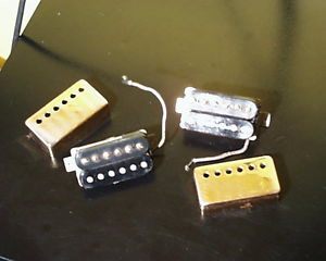 Vintage Rare Pair 1965 Gibson Hand Wound Pickup with Gold Covers 7.83 & 7.25 ohm