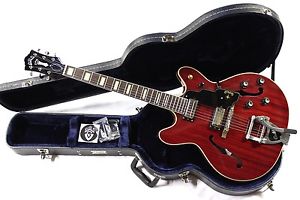 Guild Starfire V Electric Guitar with Guild Vibrato - Cherry Red w/ Case