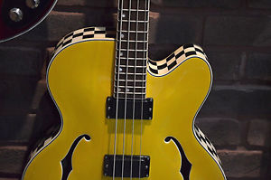 NOS Stylist Dean Psycho Taxi Yellow Cabbie Bass Electric Guitar Inv# RG24.5