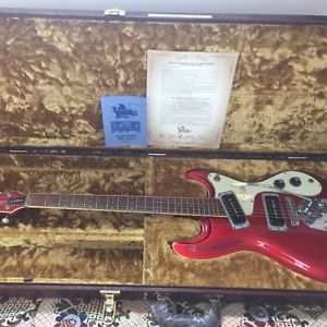 Used! ARIA The Ventures 40th Anniversary Guitar VM-2002 Candy Apple Red Hardcase