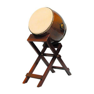 Japanese Traditional Instrument Wa-Daiko Drum(Taiko) 36cm & Stand Set  By Suwa.1