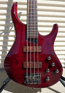 Michael Tobias MTD Kingston Z4 - 4 string Solid Electric Bass  - Trans Cherry